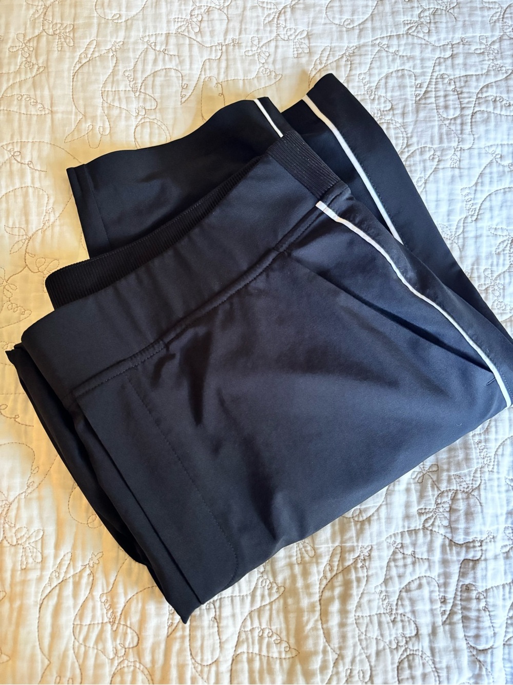 NWOT Athleta Brooklyn Ankle Pant Side Stripe, Black, 14